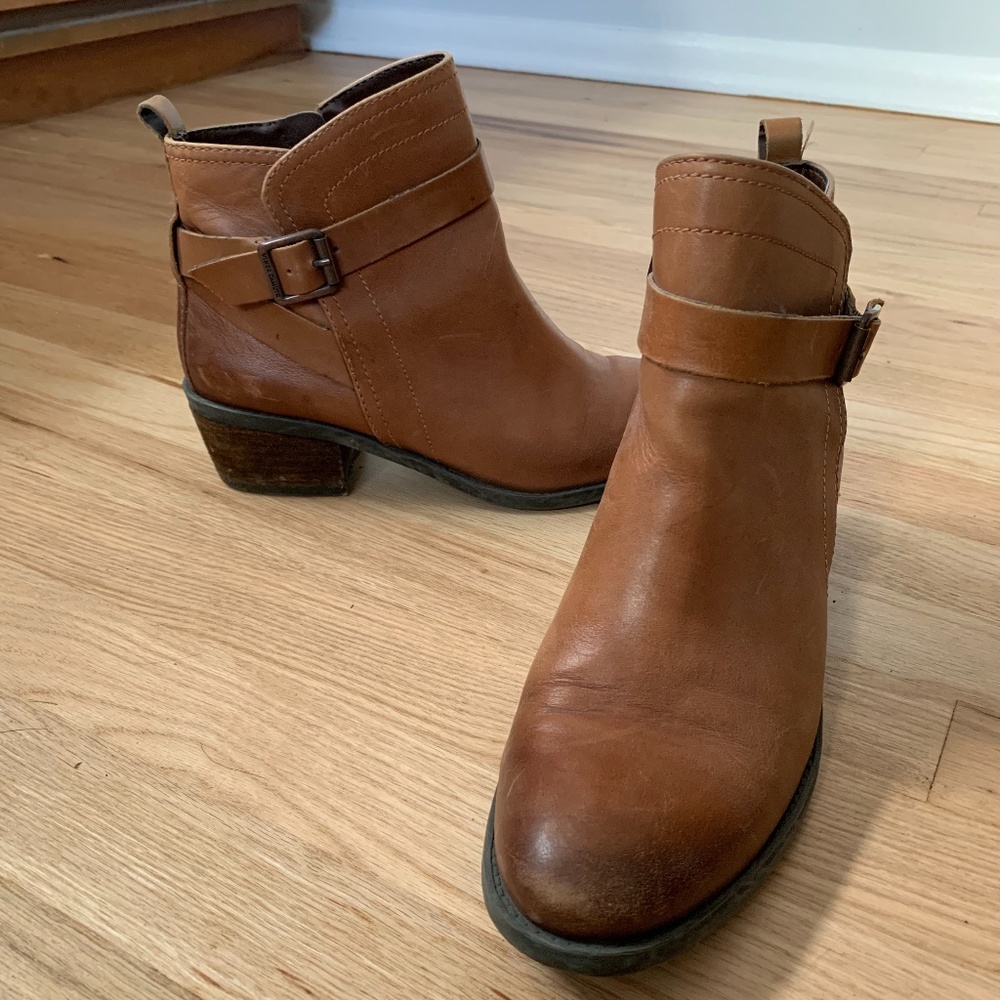 Vince Camuto Beamer Burnished Toe Ankle Boot